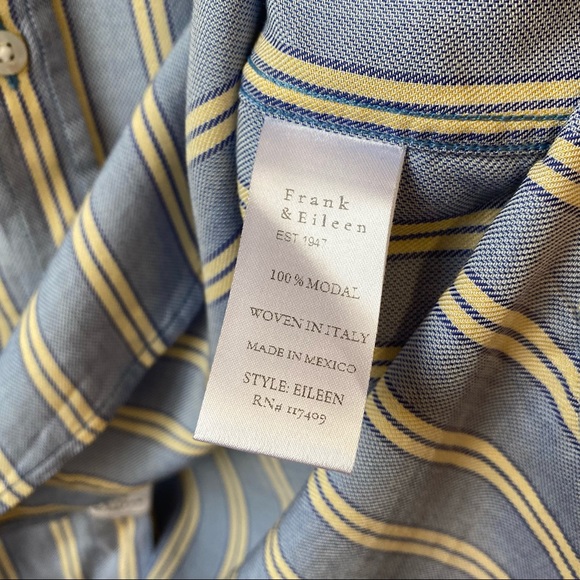 Frank & Eileen Striped Button Up Shirt Long Sleeve Style Eileen Women's Small - Picture 7 of 9